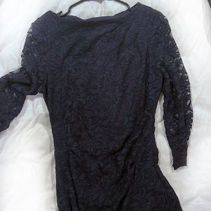 Formal Dark Navy Maternity lace dress